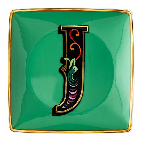 Rosenthal Versace Alphabet J Bowl square flat