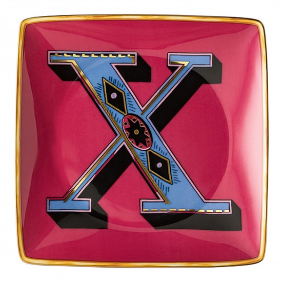 Rosenthal Versace Alphabet X Coppetta quadra piana
