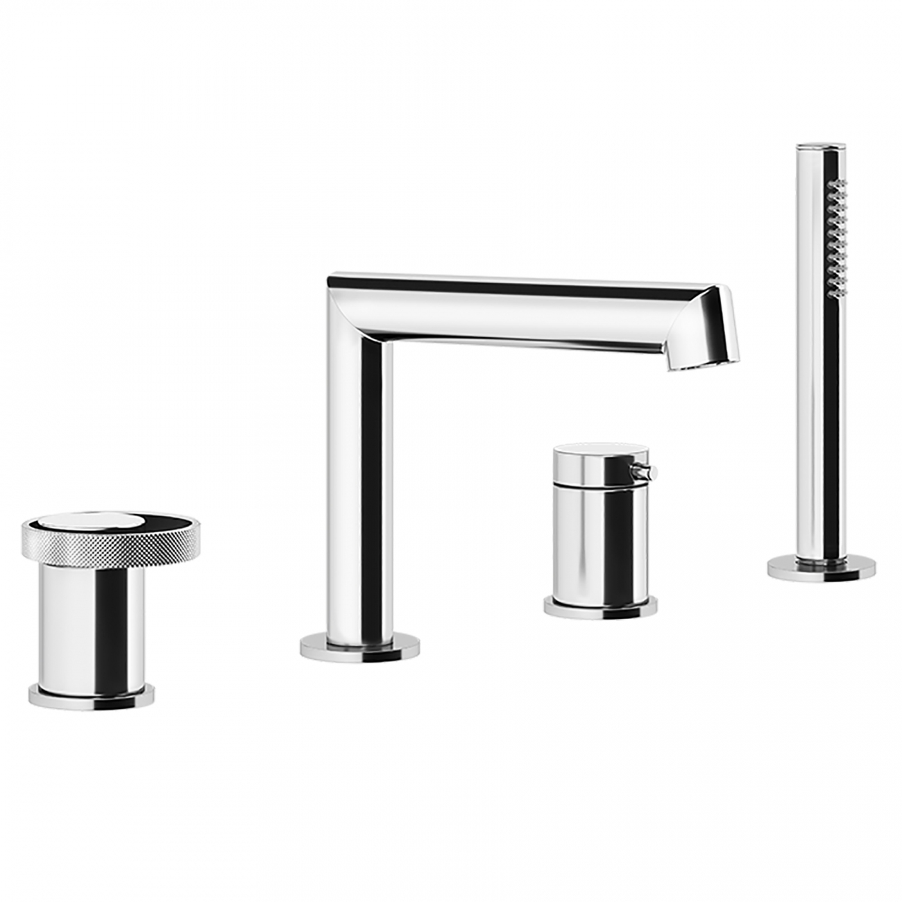Gessi Anello 4 holes deck mounted bath group