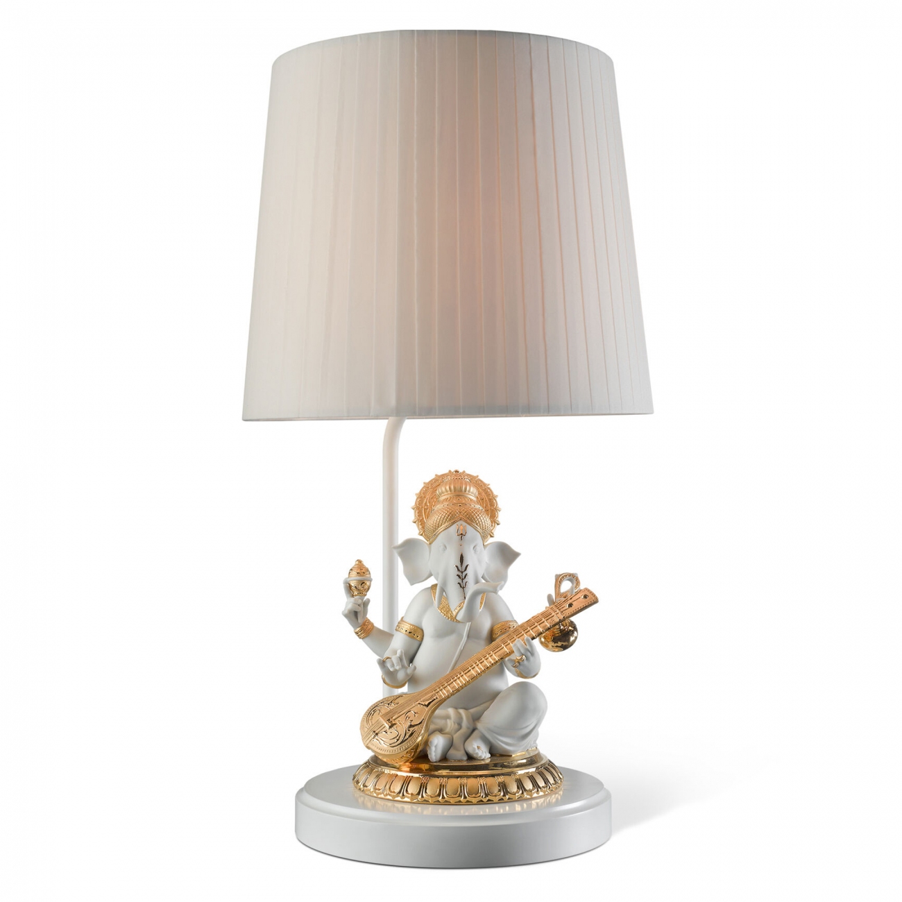 Lladró Ganesha con veena Lampada da tavolo