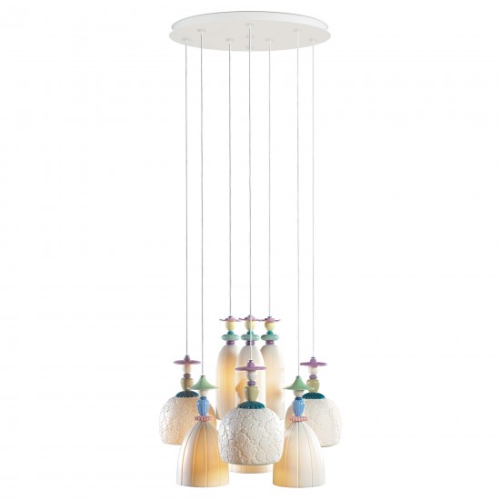 Lladró Mademoiselle Dreaming in front of the sea Suspension lamp