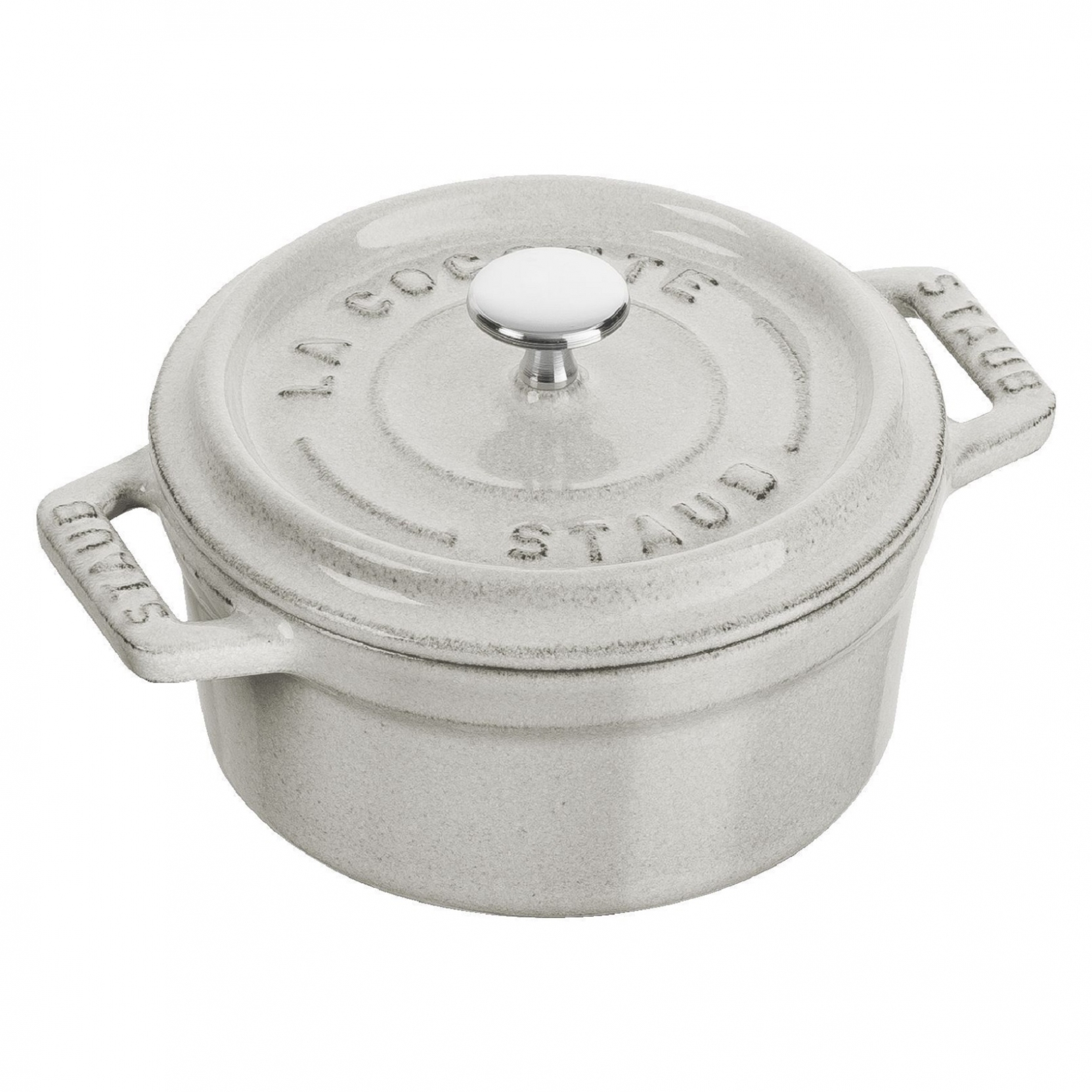Brand New: Staub 4 qt Cast Iron Round Cocotte (Dutch oven) - White