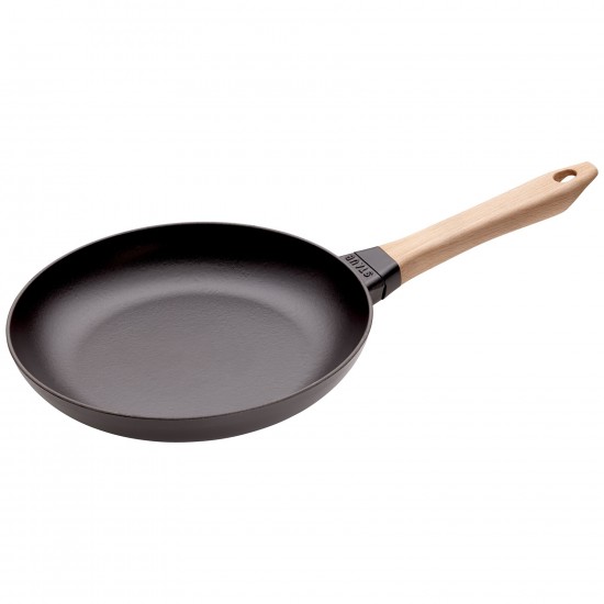 Staub Frying Pan With Wooden Handle 26 Black