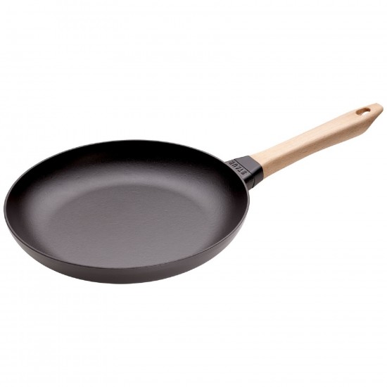 Staub Frying Pan With Wooden Handle 28 Black
