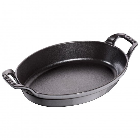 Staub Oval Baking Dish 24 Graphite Grey