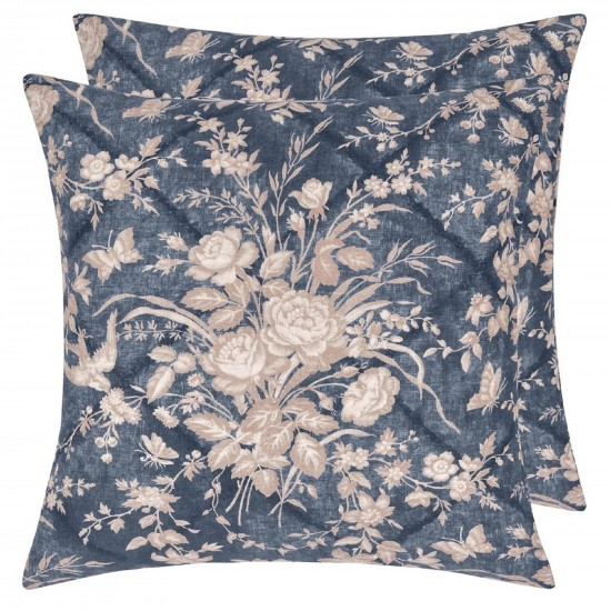 Ralph Lauren Eliza Floral Vintage Blue Cushion