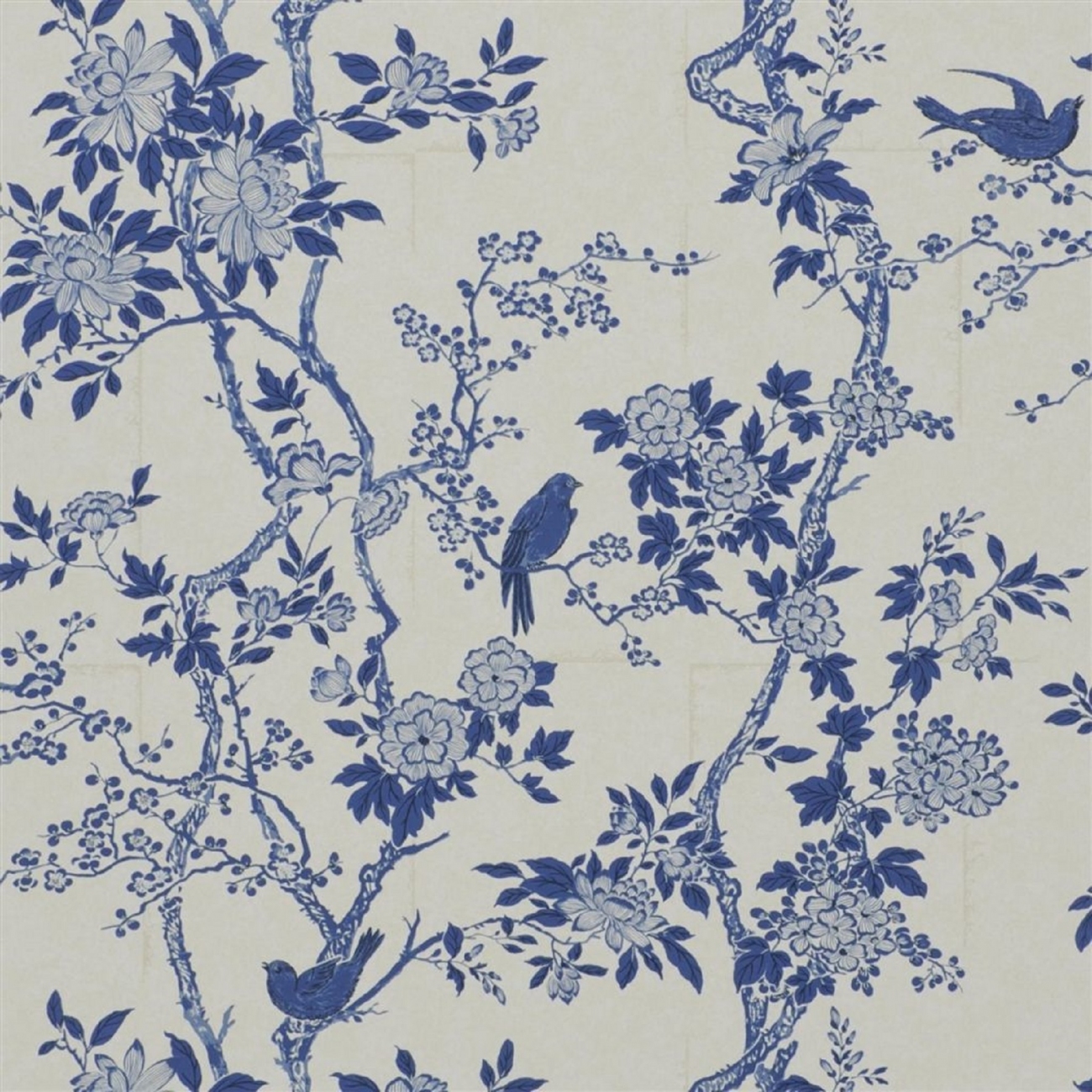 Marlowe Floral Wallpaper by Ralph Lauren in Prussian Blue  Jane Clayton