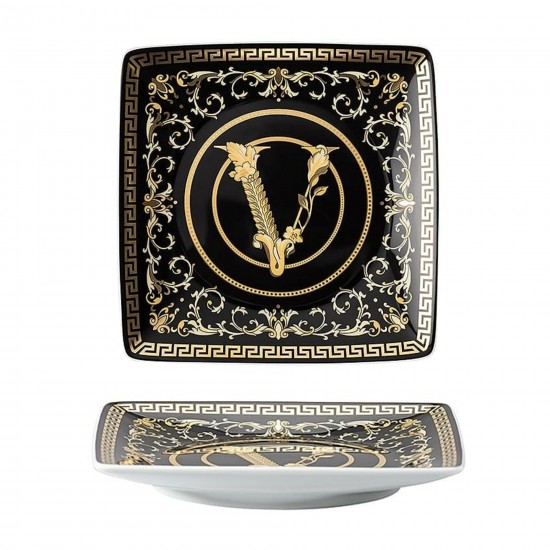 Rosenthal Versace Virtus Gala Black Bowl square flat