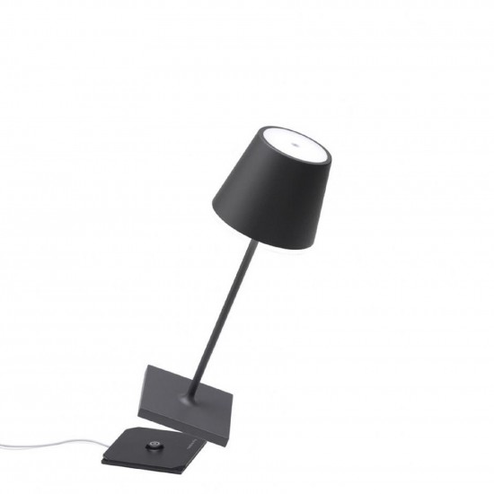 Zafferano Poldina Mini Pro Table Lamp Dark Grey