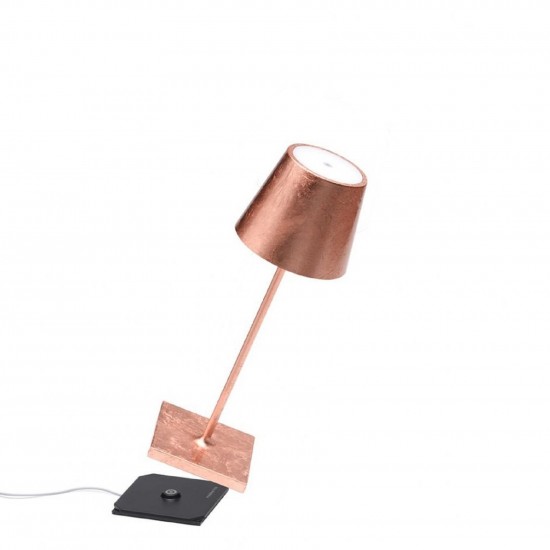 Zafferano Poldina Mini Pro Table Lamp Copper Leaf