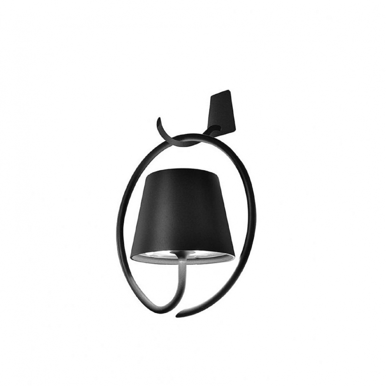 Zafferano Poldina Wall Lamp With Bracket Dark Grey