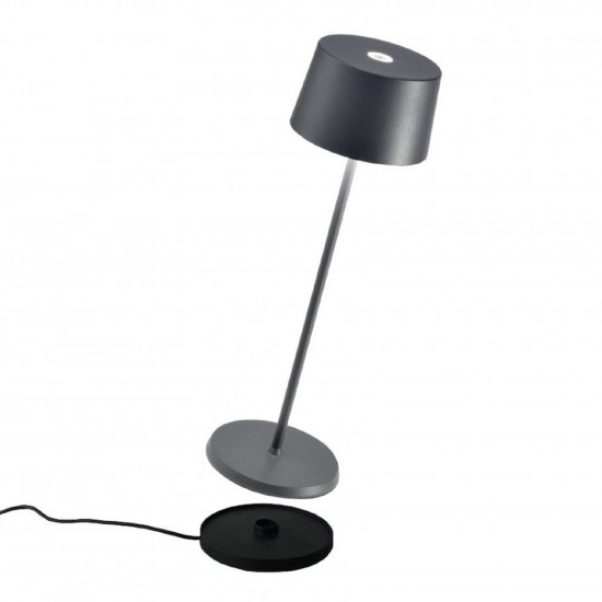 Zafferano Olivia Pro Table Lamp Dark Grey