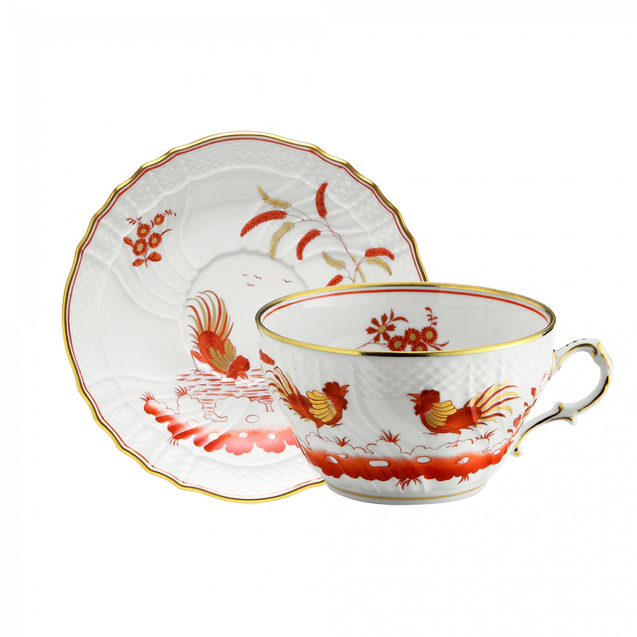 Ginori 1735 Galli Rossi Tea cup Set of 2