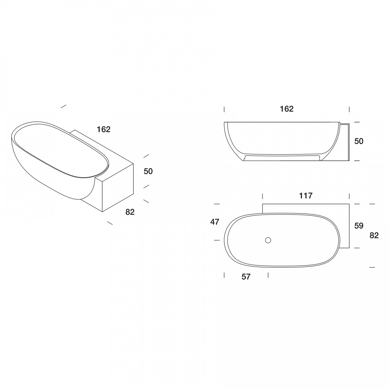 Blend Design REXA Korakril™ Hole - matt K31 Ice DESIGN Rexa FINISHES White bathtub corner